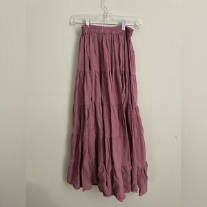 Elegant Mauve Maxi Skirt